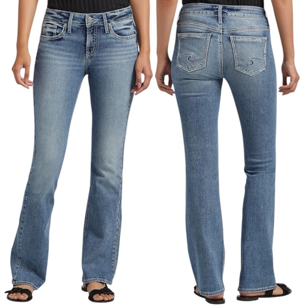 Silver Jeans Co. Suki Bootcut Jeans Mid Rise W29 Indigo Wash Zero Gap Waistband